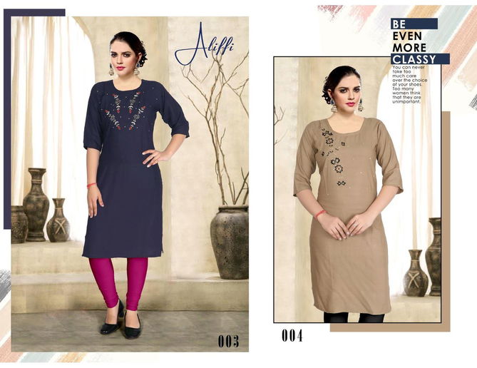 Aliffi By Moksha Designer Kurtis Catalog